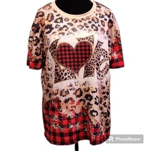 Love  animal-print 2XL tee shirt Valentine's Day